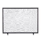 Tela de Proteção para Lareira Reta Tubular Médio Preto 70x50cm Artmill