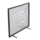 Tela de Proteção para Lareira Reta Tubular Médio Preto 70x50cm Artmill