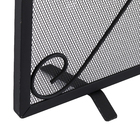 Tela de Proteção para Lareira Reta Pequena Preto 76x52cm Artmill