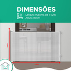 Tela De Segurança Retrátil Pvc Para Pet/bebe - Branco