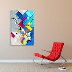 Tela Decorativa Abstrato Azul