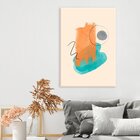 Tela Decorativa Abstrato Laranja