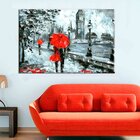 Tela Decorativa Abstrato Pintura Londos Red