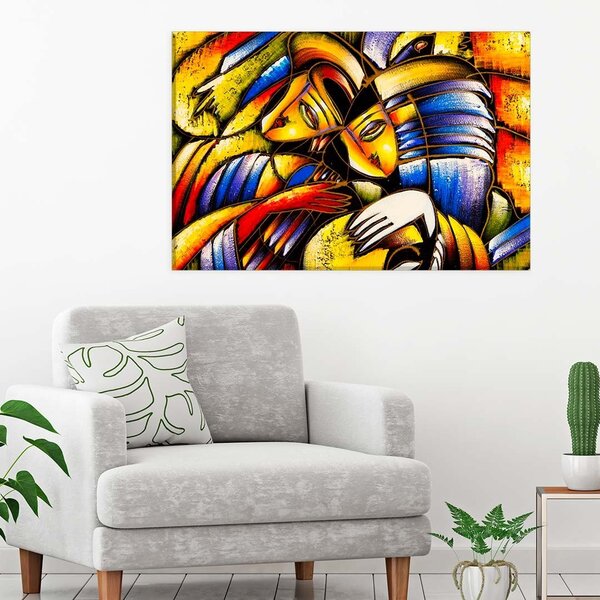 Tela Decorativa Abstratos Colorido