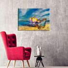 Tela Decorativa Barco Antigo Na Praia