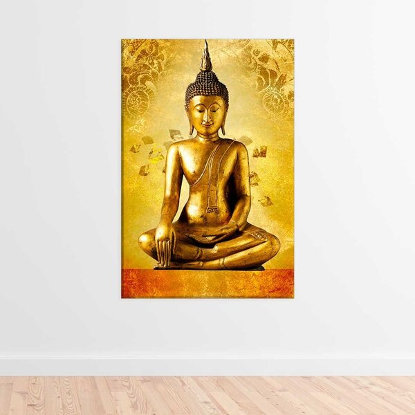 Tela Decorativa Buda Dourada