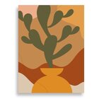 Tela Decorativa Cacto Abstrato - 30x40cm