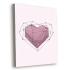 Tela Decorativa Coração Geométrico - 30x40cm