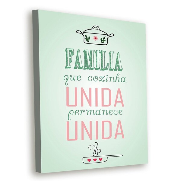 Tela Decorativa Família Unida - 30x40cm