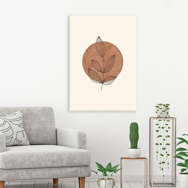 Tela Decorativa Flor Minimalista