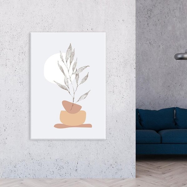 Tela Decorativa Flor Minimalista