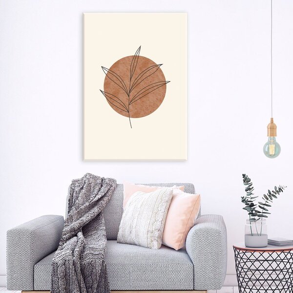 Tela Decorativa Folha Minimalista
