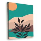 Tela Decorativa Folhas Tropicais Paisagem Abstrata - 30x40cm