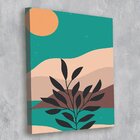 Tela Decorativa Folhas Tropicais Paisagem Abstrata - 30x40cm