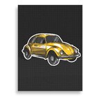 Tela Decorativa Fusca Amarelo - 30x40cm