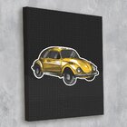 Tela Decorativa Fusca Amarelo - 30x40cm