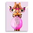 Tela Decorativa Girafa Chiclete - 30x40cm