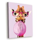 Tela Decorativa Girafa Chiclete - 30x40cm