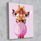 Tela Decorativa Girafa Chiclete - 30x40cm