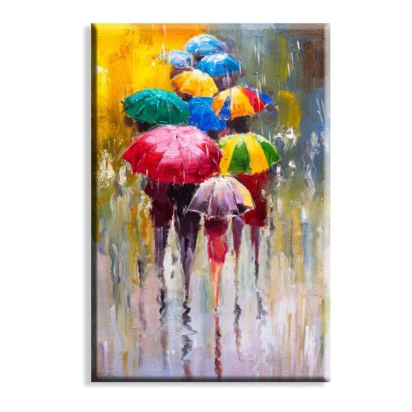 Tela Decorativa Guarda-chuvas Coloridos