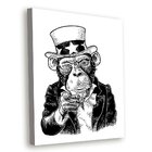 Tela Decorativa Macaco Cartola - 30x40cm