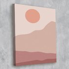 Tela Decorativa Montanhas Abstrata Rose - 30x40cm