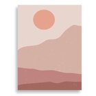 Tela Decorativa Montanhas Abstrata Rose - 30x40cm