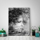 Tela Decorativa Mulher Efeito Árvore