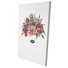 Tela Decorativa Mulher Floral Black Mouth And Flowers
