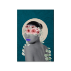 Tela Decorativa Mulher Floral Flores Rosas