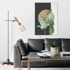 Tela Decorativa Mulher Floral Orange Plants