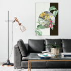 Tela Decorativa Mulher Floral Silver Moon And Plants