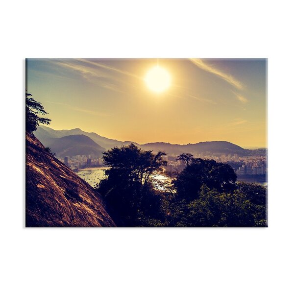 Tela Decorativa Pôr Do Sol Pão De Açúcar