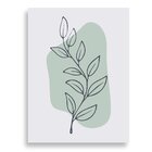 Tela Decorativa Ramo Abstrato Verde - 30x40cm