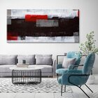 Tela Decorativa Slim Abstrato Vermelho