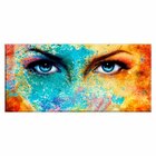 Tela Decorativa Slim Olhar Mulher Colorido