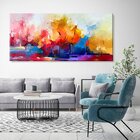 Tela Decorativa Slim Pintura Arvores Coloridas