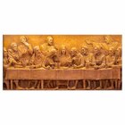 Tela Decorativa Slim Pintura Santa Ceia Dourado