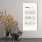 Tela Decorativa Slim Signo Áries Bege