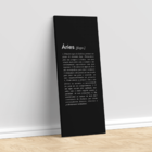 Tela Decorativa Slim Signo Áries Preto