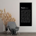 Tela Decorativa Slim Signo Touro Preto