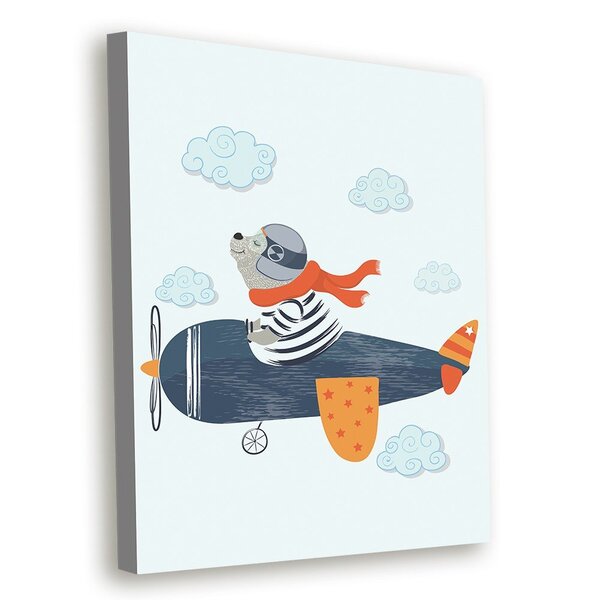 Tela Decorativa Urso Piloto - 30x40cm