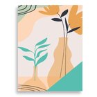 Tela Decorativa Vasos Plantas Abstratas - 30x40cm