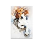 Tela Em Decorativa Beagle Aquarela Modern