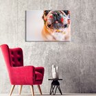 Tela Em Decorativa Cachorro Com Tinta