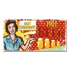 Tela Free Beer Only Tomorrow Colorido 30 X 60 X 1.8 Cm