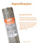 Tela Hexagonal Galinheiro Galv. 2" Fio 23 1,50x50m Rino Agro
