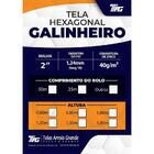 Tela Hexagonal Galinheiro Tag Malha 2" Fio Bwg 18 (1,24mm) Rl