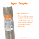 Tela Hexagonal Viveiro Galv. 1/2" Fio 26 1,00x50m Rino Agro