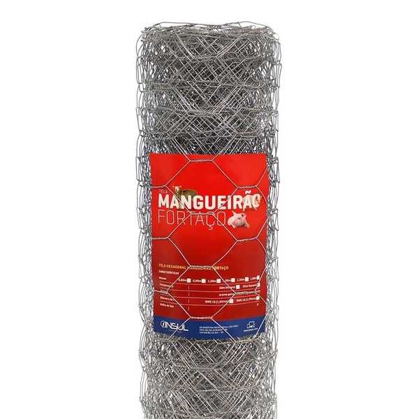 Tela Mangueirão (fio 16 1,65mm / Malha 7,6cm) - Rolo 25m x 1,